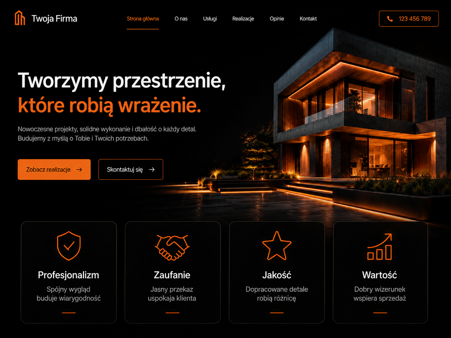 Profesjonalny brand i pierwsze wrażenie na stronie